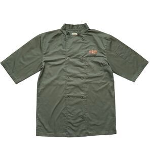 NWOT Cracker Barrel Shirt Size S Green Chef Coat Employee Cook Uniform Button